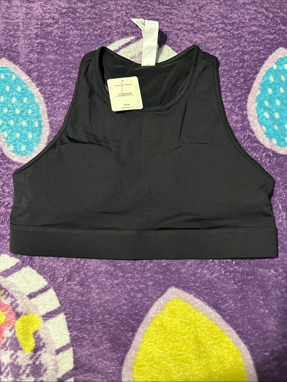 Fabletics Black High-Neck Sports Bra Top